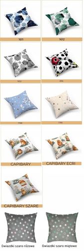 Zestaw 4 poszewek na poduszki, jaśki, 40x40 cm, 100% bawełna, mix na Arena.pl