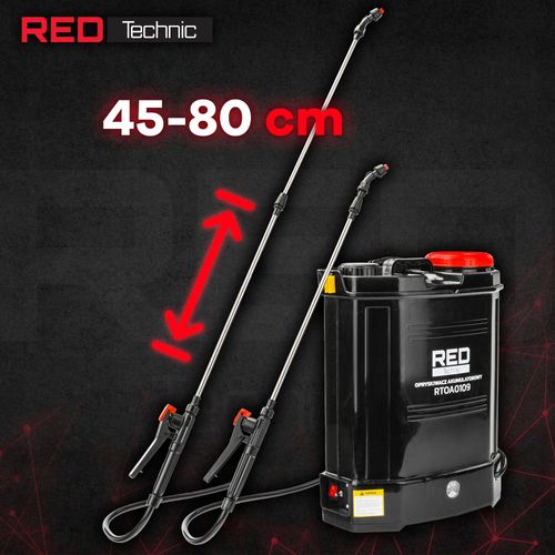 OPRYSKIWACZ AKUMULATOROWY ELEKTRY. 20L PLECAKOWY RED TECHNIC 4 DYSZE na Arena.pl