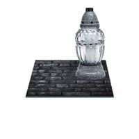 SZKLANA PODSTAWKA POD ZNICZE Z DEDYKACJĄ 35x35cm Cegła 194g