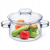 GARNEK POKRYWKĄ SZKLANY ŻAROODPORNY SIMAX NYKO 2 L