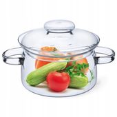 GARNEK POKRYWKĄ SZKLANY ŻAROODPORNY SIMAX NYKO 2 L