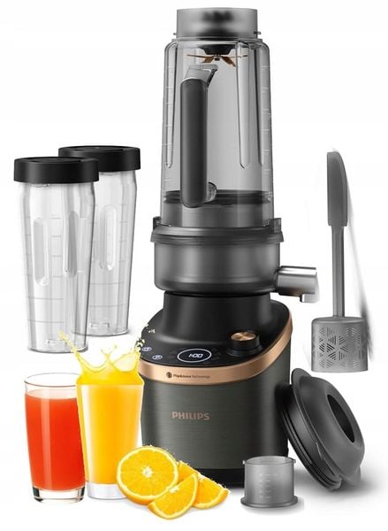 BLENDER KIELICHOWY Z MODUŁEM SOKOWIRÓWKI PHILIPS HR3770/10 +2 BIDONY TRITAN zdjęcie 1
