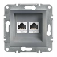 SCHNEIDER Asfora gniazdo komputerowe 2xRJ45 kat.6