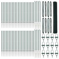 Ogrodzenie z słupkami Zielony 1.2 x 100 m Stal pokryta PCV