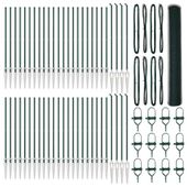 Ogrodzenie z słupkami Zielony 1.2 x 100 m Stal pokryta PCV