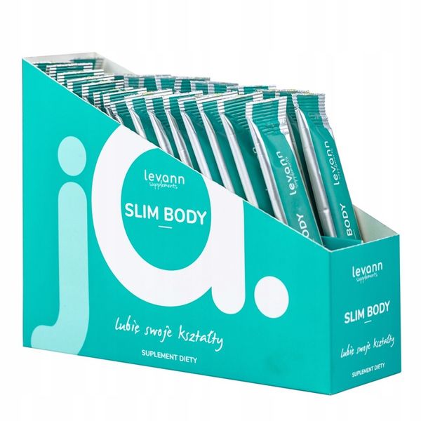 SLIM BODY "jA" WSPOMAGANIE ODCHUDZANIA LEVANN SUPPLEMENTS 30 SASZETEK zdjęcie 1
