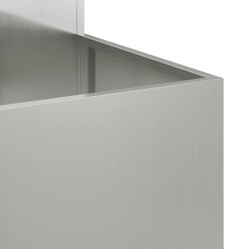 Doniczka ogrodowa Srebrny 100 x 100 x 60 cm Stal galwanizowana na Arena.pl