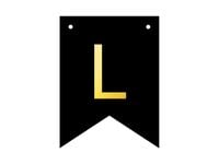 Baner DIY, 16 cm, czarny, literka "L" [stwórz swój baner]