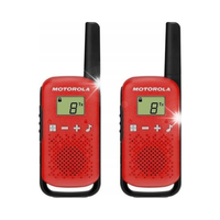 Krótkofalówki Walkie Talkie 2 Sztuki Zasięg do 4km Motorola T42 Czerwone