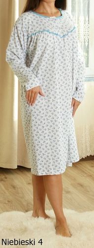 Koszula nocna ocieplana damska PIŻAMA bawełna AGA MEGA PLUS SIZE na Arena.pl