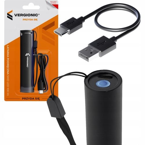 Latarka podręczna SMD LED 100lm USB-C akumulator VERGIONIC na Arena.pl