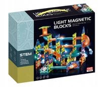 Klocki Magnetyczne Świecące Tor Kulkowy 110 Elementów Kulodrom