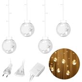 Lampki Świąteczne kurtyna 12 kul 108 LED wiele kolorów