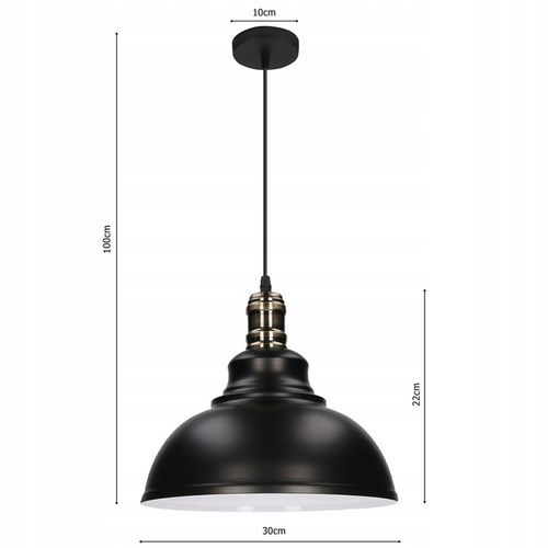 LAMPA sufitowa WISZĄCA Edison RETRO Loft E27 DUŻA na Arena.pl