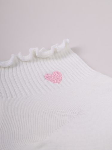 Skarpety krótkie gładkie z haftem serduszka 3PAK 35-38 YOCLUB na Arena.pl