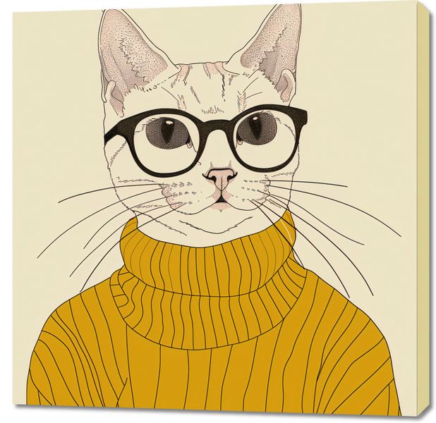 Obraz 90x90cm Intelektualista zdjęcie 1