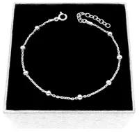 DAMSKA SREBRNA BRANSOLETKA KULKI KULECZKI 3 mm SREBRO 925 NA PREZENT