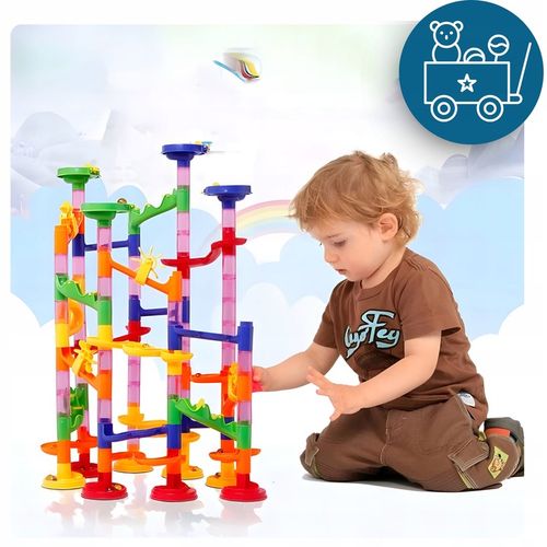 TOR KULKOWY KULODROM KLOCKI KONSTRUKCYJNE ZESTAW 105 EL KULKI 30 KULEK na Arena.pl