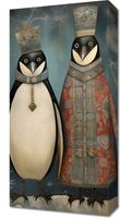 Obraz 30x60cm Królewskie Pingwiny
