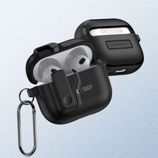 TECH-PROTECT SLIM HOOK APPLE AIRPODS 4 BLACK zdjęcie 3
