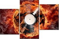 60 90CM OBRAZ 3 ELEM PŁYTA WINYLOWA ŚCIENNY DRUK PŁÓTNO