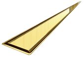 Odpływ liniowy bardzo wąski SLIM 80 x 3.2 cm z syfonem Viega złoty gold Polski niski