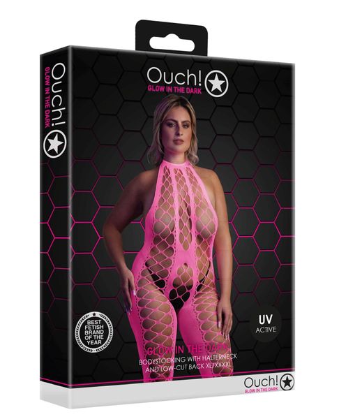 Neonowy Bodystocking Ouch! 835 Pink XS/XL zdjęcie 12