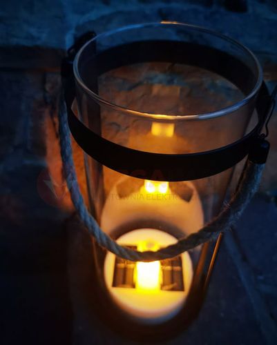 Lampa solarna ogrodowa latarnia LANTERN COLUMN LED HK-SL606-2 MK na Arena.pl