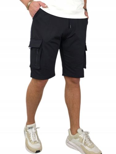 KRÓTKIE SPODENKI męskie DRESOWE bojówki z KIESZENIAMI dresy szorty - r. XL na Arena.pl