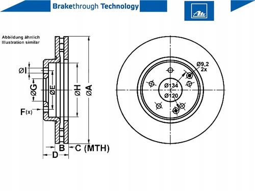 TARCZA HAM PRZOD 300X28 V ATE na Arena.pl