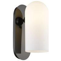 Ścienna LAMPA loft SEOUL W01773BK Cosmolight tuba szklany kinkiet do przedpokoju czarny