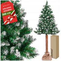 CHOINKA SZTUCZNA NA PNIU JAK ŻYWA DIAMENTOWA OŚNIEŻONA STABILNA 180 CM