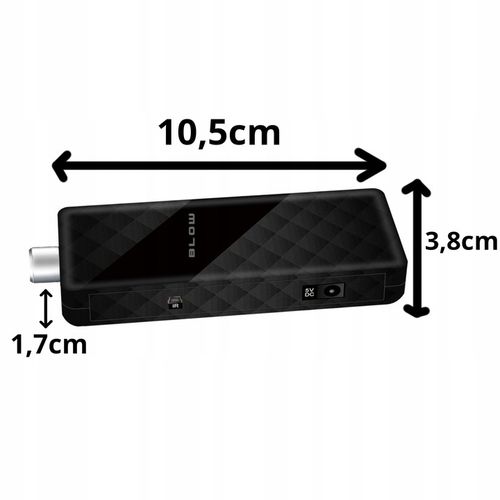 DEKODER TUNER TV DVB-T2 HEVC H.265 FULL HD MINI STICK PILOT ZESTAW HDMI USB na Arena.pl