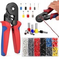 ZACISKARKA PRASKA DO KONEKTORÓW KABLI PRZEWODÓW 1800 SZT TULEJEK