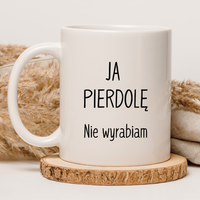 CHAMSKI KUBEK BEZ CENZURY | ŚMIESZNY PREZENT | DO PRACY BIURA DOMU | 330 ml