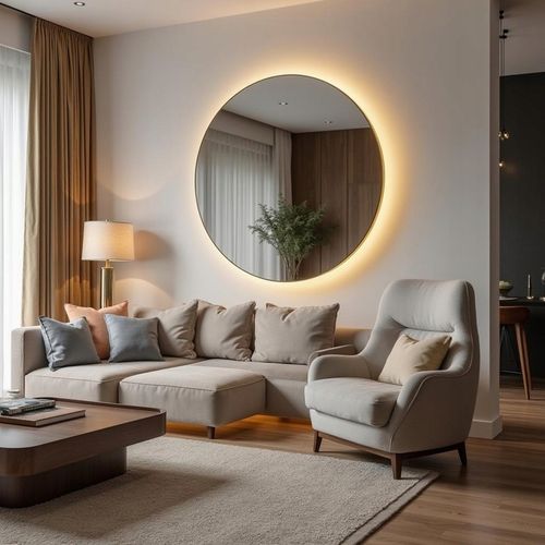 LUSTRO LED COB okrągłe 80 cm PODŚWIETLANE łazienkowe, uniwersalne IP67 na Arena.pl