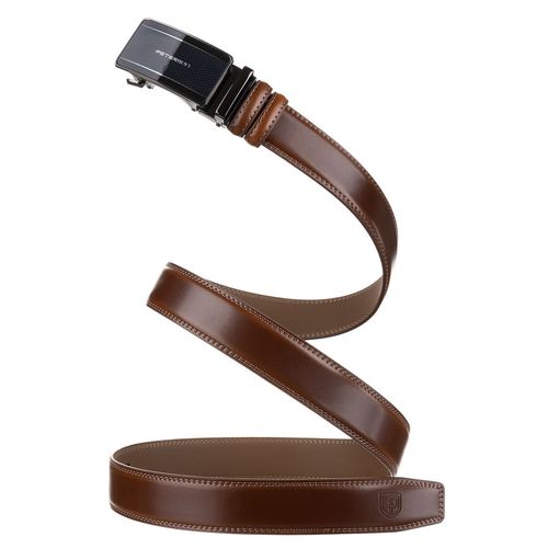 brązowy pasek męski z automatyczną klamrą wykonany na Arena.pl