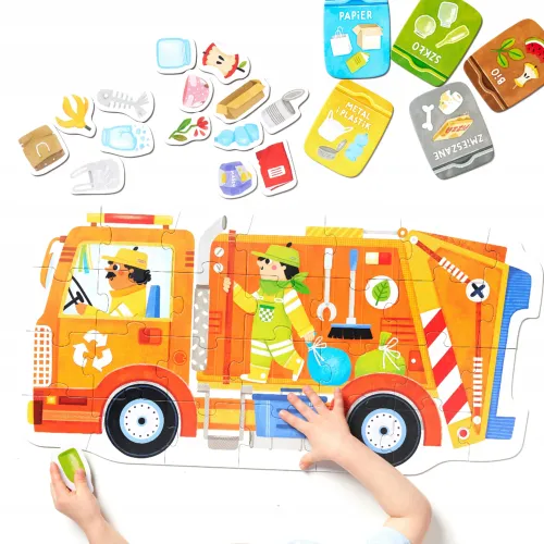 CzuCzu. Puzzle 26 elementów. Śmieciarka na Arena.pl