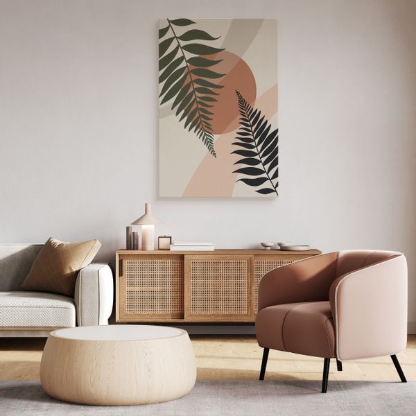 Obraz Do Salonu Liście Palmowe Natura Zachód Słońca Boho 70cm x 100cm zdjęcie 6