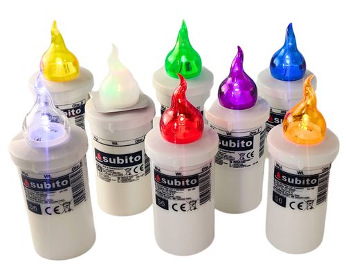 Wkład LED do zniczy kapliczek SUBITO S6 czerwony do 1200h 1szt. na Arena.pl