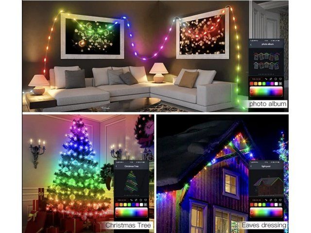 LAMPKI CHOINKOWE INTELIGENTNE 200 LED USB APP BLUETOOTH SMART PILOT zdjęcie 5