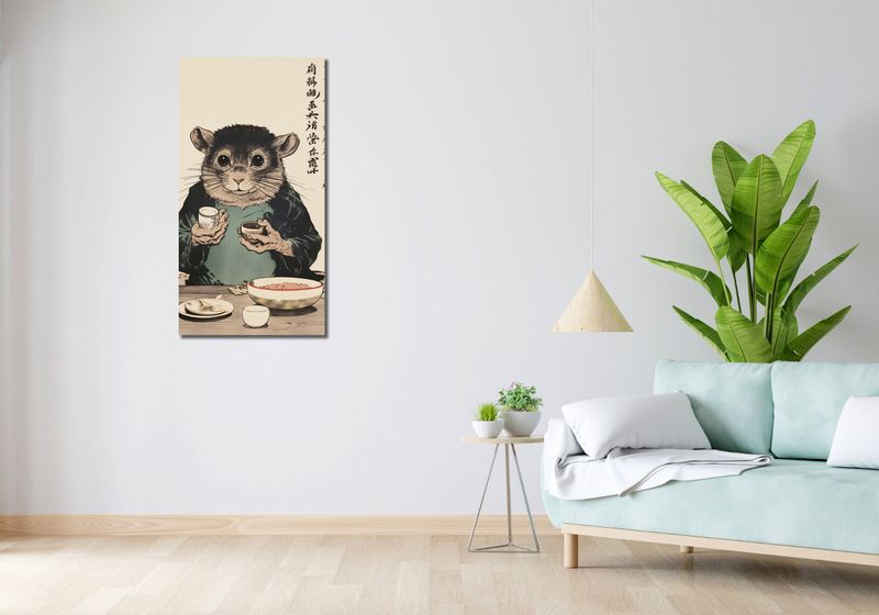 Obraz 50x100cm Kulinarny Rytuał Gryzonia zdjęcie 2