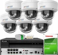 Zestaw 6x Kamera 4MPX DS-2CD1147G2H-LIU Hybrid ColorVu Hikvision Dysk 2TB