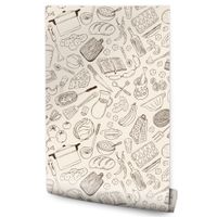 Tapeta Do Jadalni Kuchni Warzywa Ser Jedzenie Styl Vintage