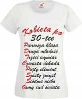 Koszulka damska na URODZINY dla 30-tki 30 nadruk