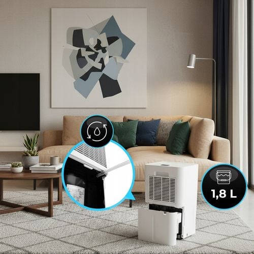 Cichy Osuszacz Powietrza 12L/24H WAVE Pochłaniacz Wilgoci ION+WIFI 40 na Arena.pl