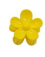 Piękna spinka klamra akrylowa kwiatek 3,5cm żółty