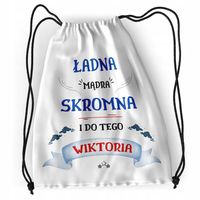 Plecak Dla Wiktorii Sportowy Szkolny Worek Torba Z Nadrukiem Ze Zdjęciem