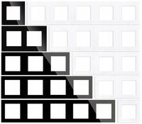 RAMKA SZKLANA PANEL FLEX POTRÓJNA 3F SZKLANA DO WŁĄCZNIKÓW KONTAKTÓW CZARNY