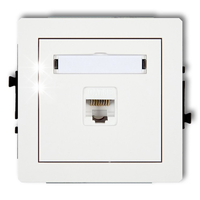 GNIAZDO KOMPUTEROWE 1xRJ45 5e KARLIK DECO BIAŁY
